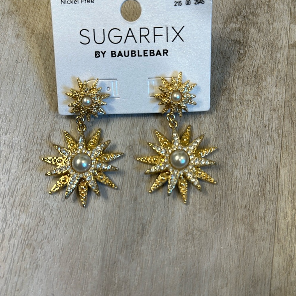 SUGARFIX by Baublebar rose gold and silver earrings.